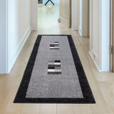 Ephesus Grey Black Rug | 100% polypropylene