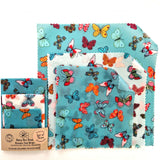 Honey Bee Good Butterflies Beeswax Wraps - Set of 3