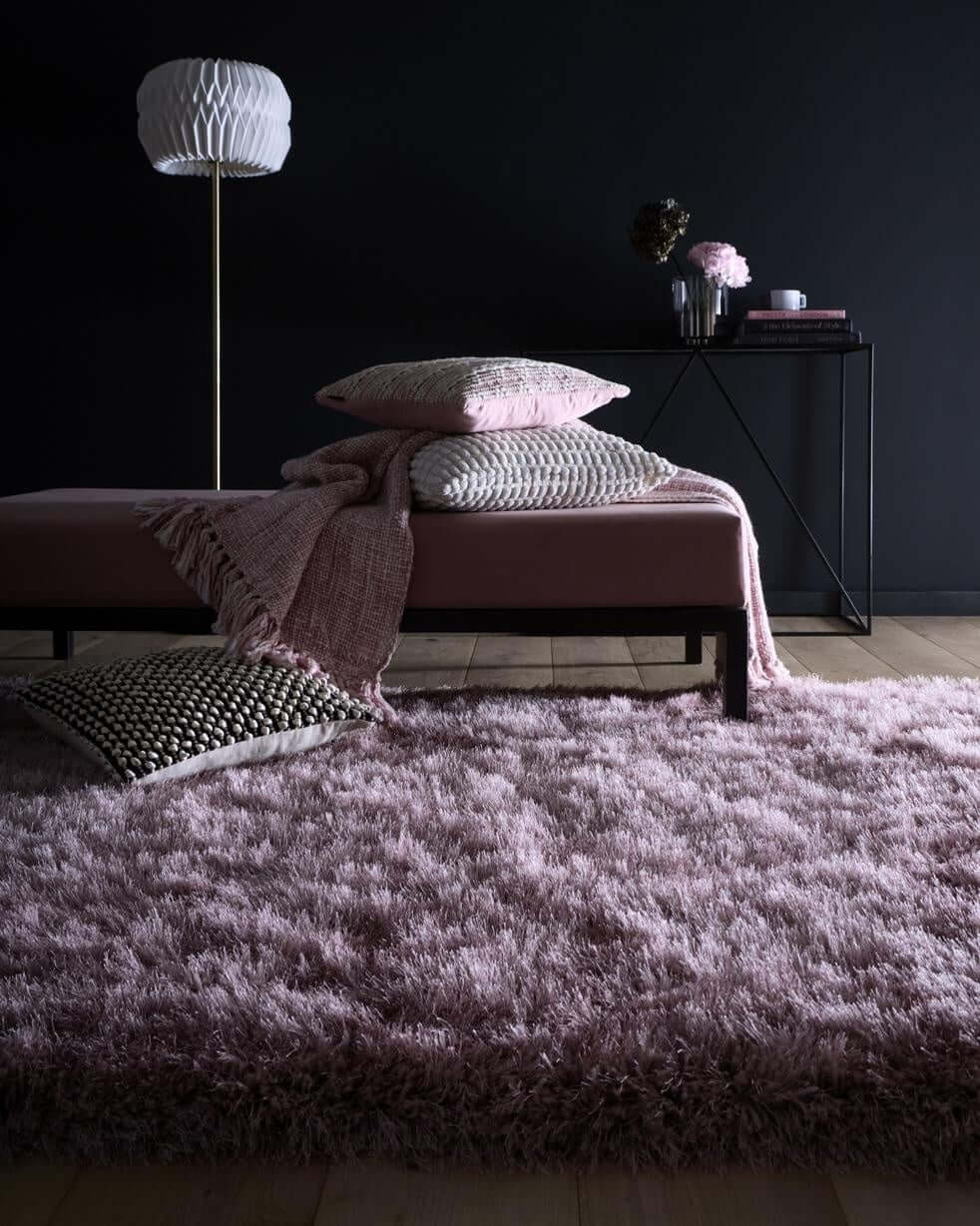 Extravagance Rose Shaggy Rug by The Rugs
