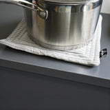 Lou-bees Linen Grey Striped Pot Holder