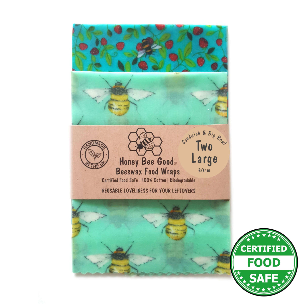 Honey Bee Good Beetastic Beeswax Wraps Set of 2 | Beetastic