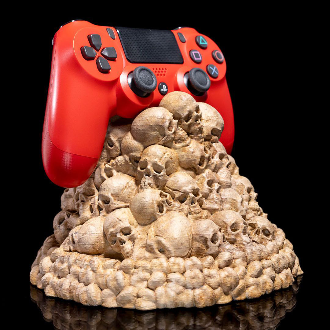 Filamora Studios Skull Controller Stand Gothic Gaming Holder