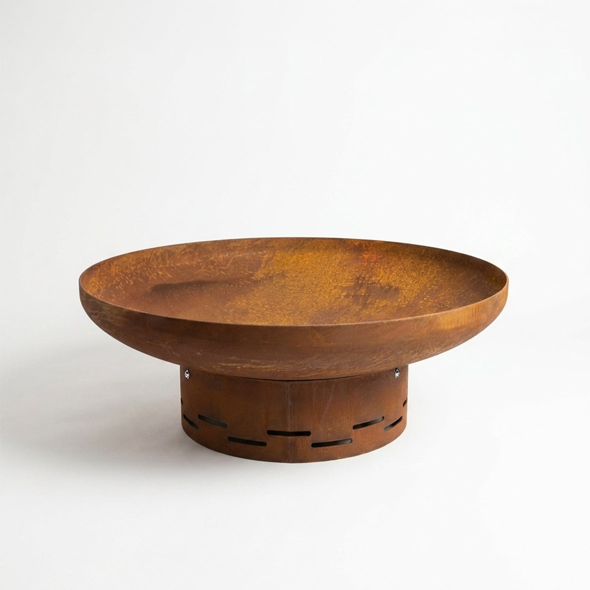 Nicoman Heavy-Duty Pre-Rusted Metal Corten Steel Round Firepit