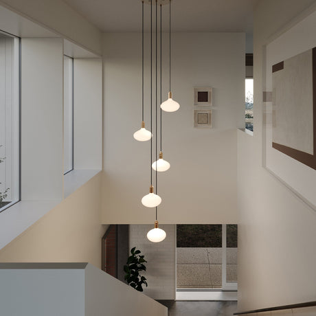 Tala Five Pendant in Brass Oval II