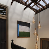 Tala Five Pendant in Graphite with Voronoi III Bulbs