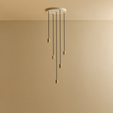 Tala Five Pendant in Brass