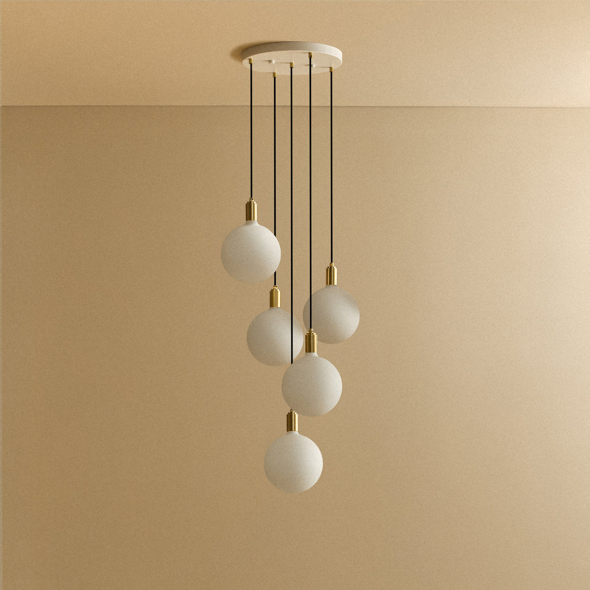 Tala Five Pendant in Brass with Sphere V