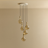 Tala Five Pendant in Brass with Voronoi II