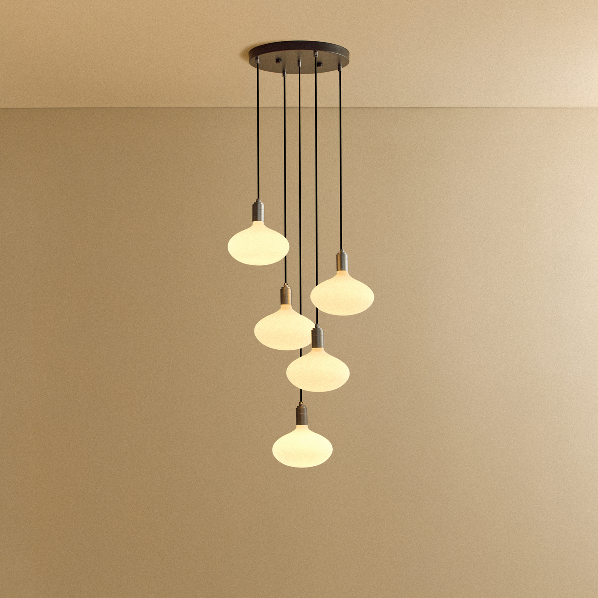 Tala Five Pendant in Graphite Oval II