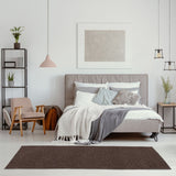 Flex Brown Low Pile Solid Rug