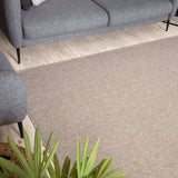 The Rugs Flex Beige Low Pile Solid Rug