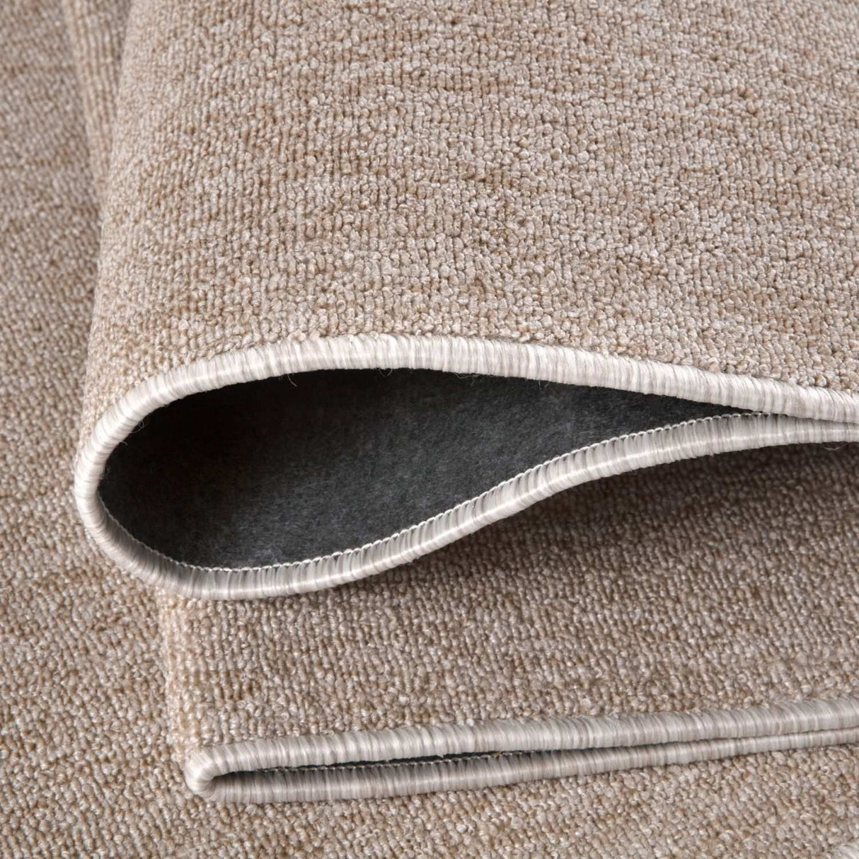 The Rugs Flex Beige Low Pile Solid Rug