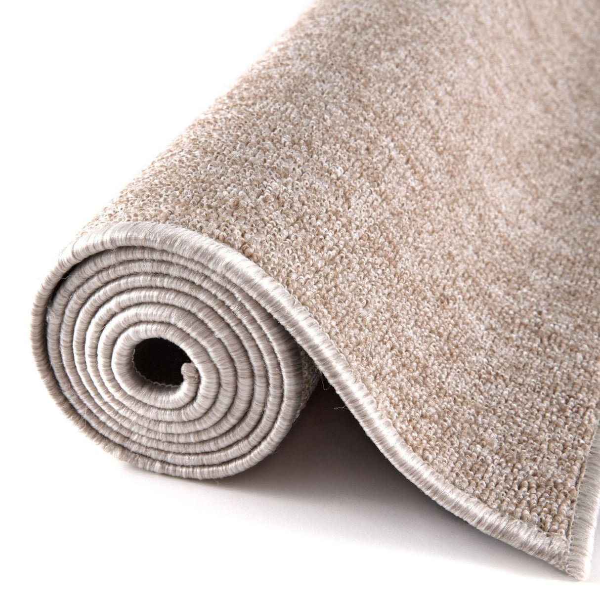 The Rugs Flex Beige Low Pile Solid Rug