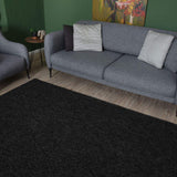 Flex Dark Grey Low Pile Solid Rug