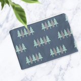 Shadowbright Navy Blue Scandinavian Forest Makeup Bag - 24cm x 19cm