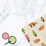 Shadowbright Beige Scandi Foxes Make Up Bag -  24cm x 19cm
