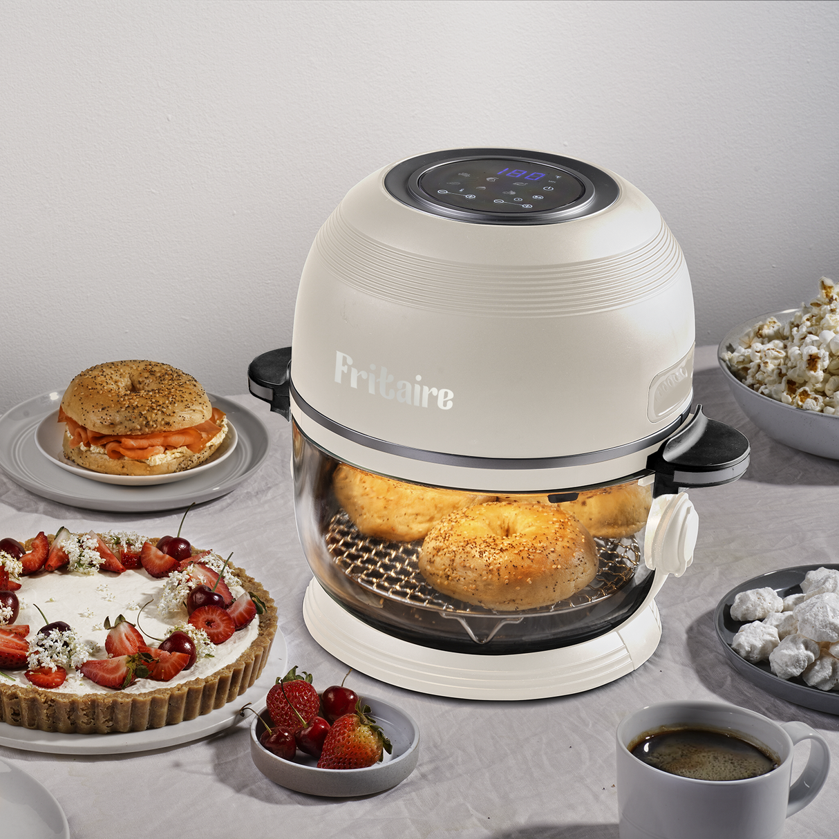 Fritaire Self-Cleaning Glass Bowl Air Fryer - Teal