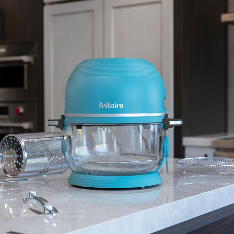 Fritaire Self-Cleaning Glass Bowl Air Fryer - Teal
