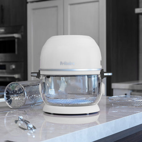Fritaire Self-Cleaning Glass Bowl Air Fryer - Lily White