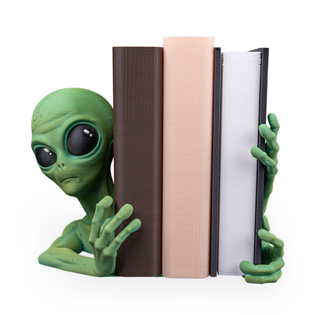 Filamora Studios Green Alien Bookend Set