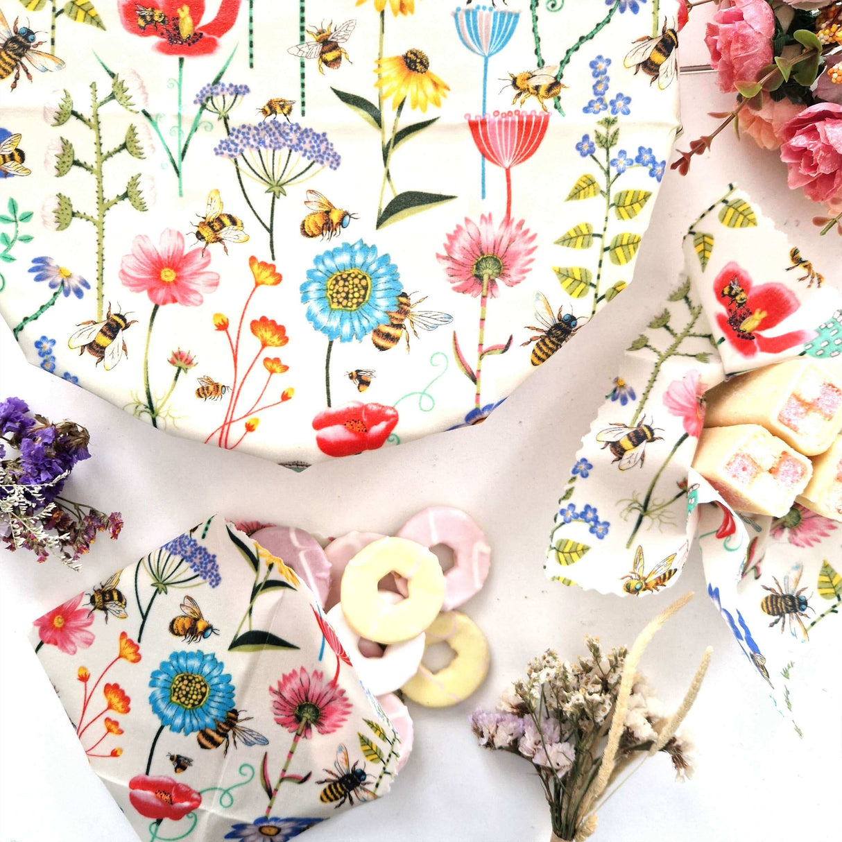 Honey Bee Good Garden Beeswax Wraps - Set of 3
