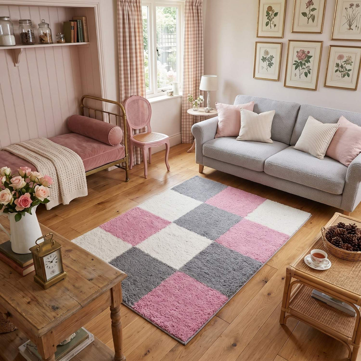 The Rugs Myshaggy Geometric Pink Rug