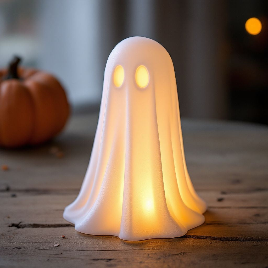 Filamora Studios Cute Halloween Ghost LED Tealight Holder