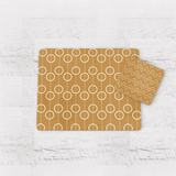 Shadowbright Gold Retro Geometric Circles Placemats, Set of 4/6
