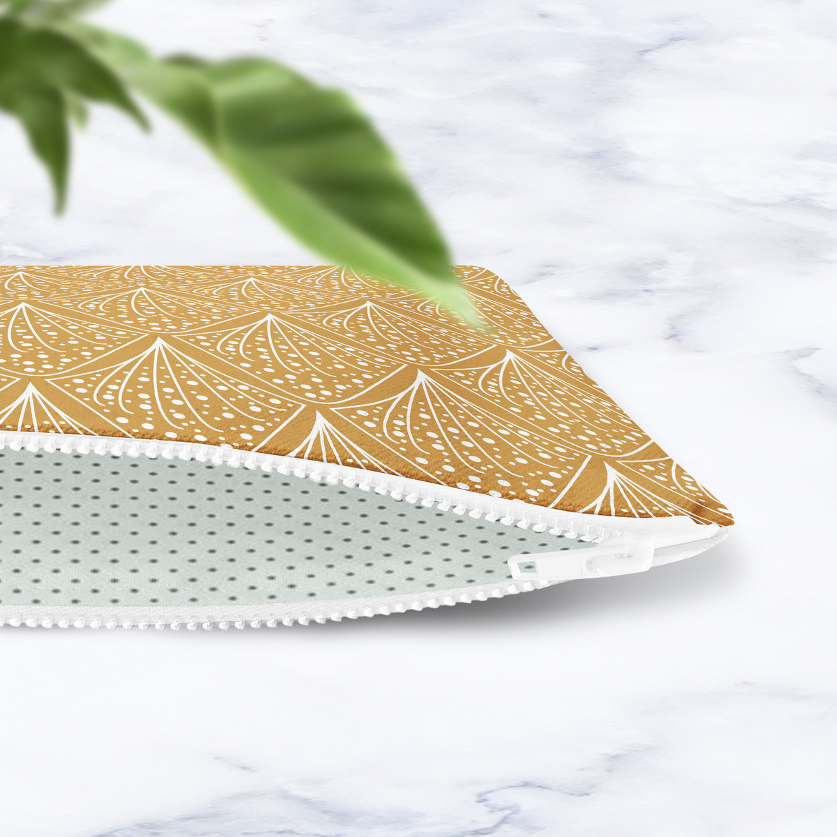 Shadowbright Gold Abstract Make Up Bag - 24cm x 19cm