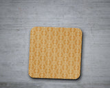 Gold Art Nouveau Retro Geometric Placemats, Set of 4/6