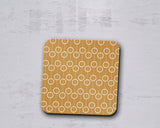 Shadowbright Gold Retro Geometric Circles Placemats, Set of 4/6