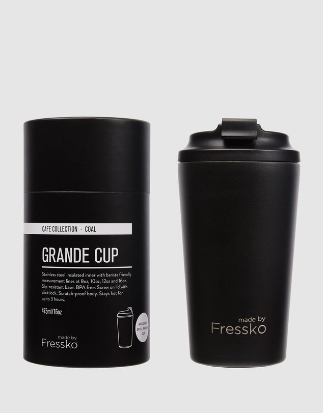 Fressko Coal Reusable Travel Mug Stainless Steel