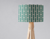 Shadowbright Green and Beige Geometric Lampshade