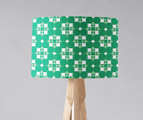 Shadowbright Green and White Geometric Tiles Design Lampshade