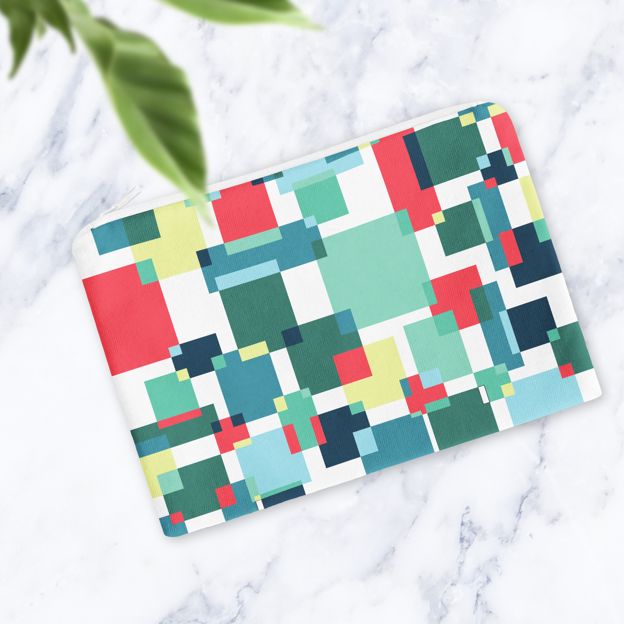 Shadowbright Geometric Abstract Makeup Bag - 24cm x 19cm