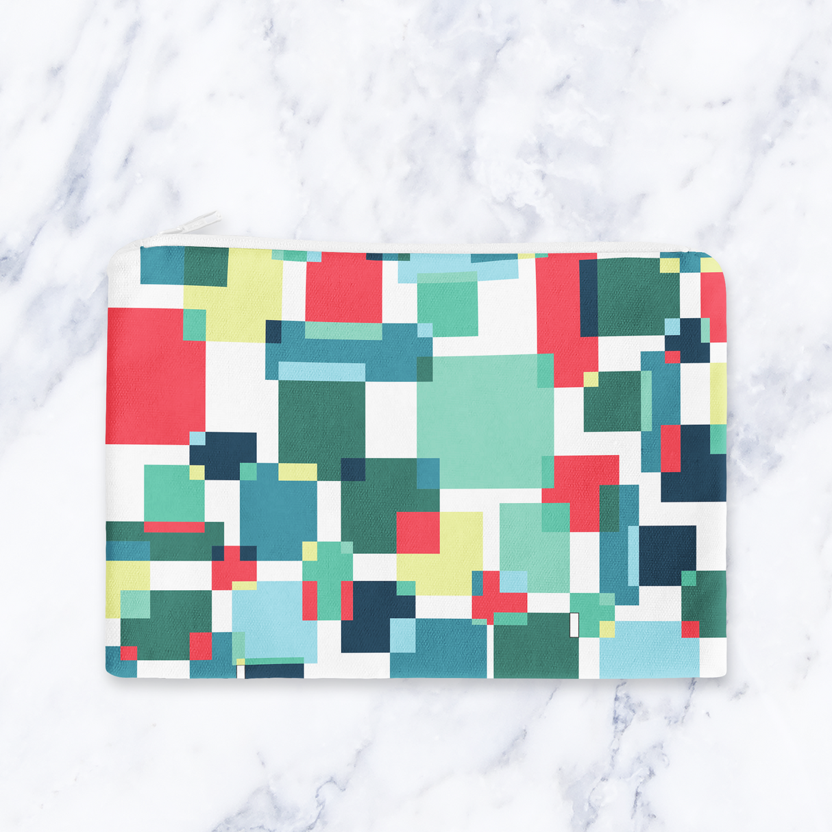 Shadowbright Geometric Abstract Makeup Bag - 24cm x 19cm