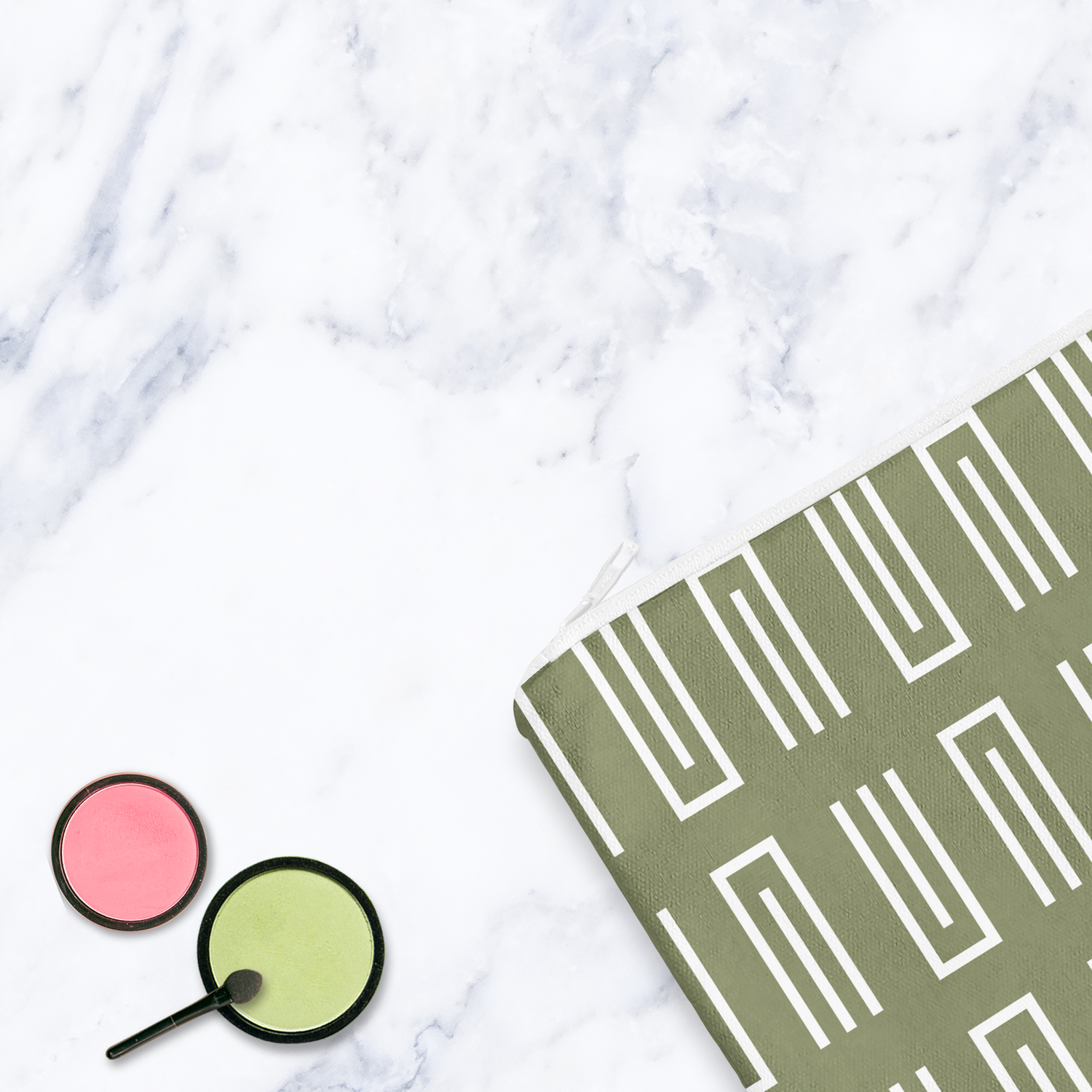 Shadowbright Modern Geometric Make Up/Cosmetic Bag - Travel Pouch