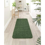 Washable Forest Green Shaggy Rug by The Rugs