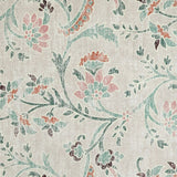 Eco-Washable Green Rug Floral Design