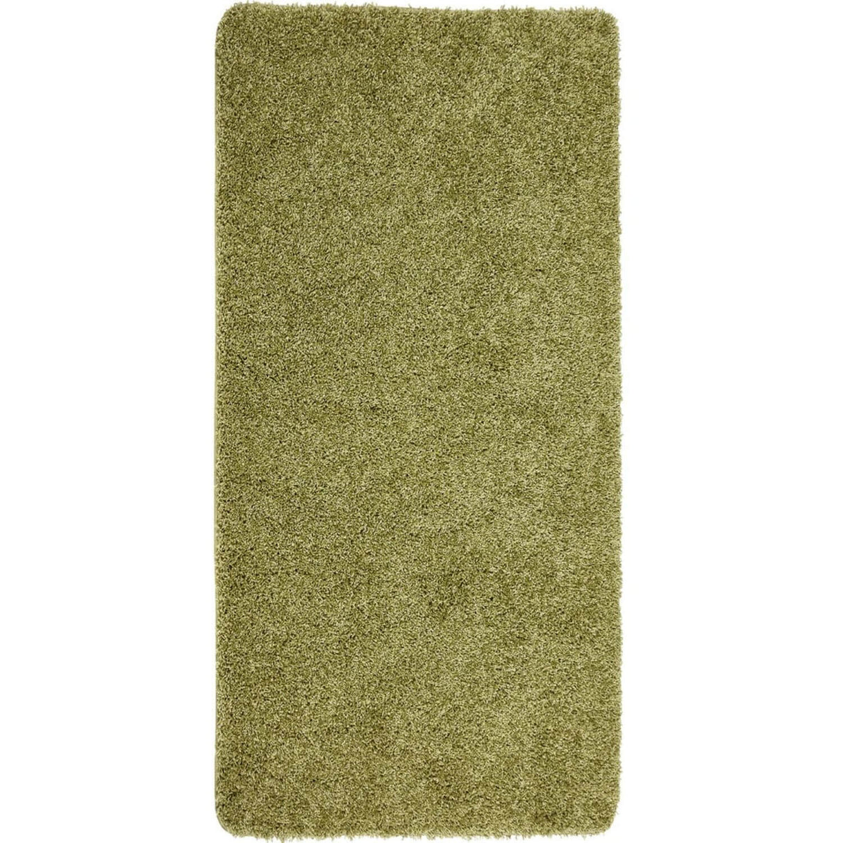 Washable Olive Green Shaggy Rug by The Rugs