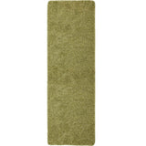 Washable Olive Green Shaggy Rug by The Rugs