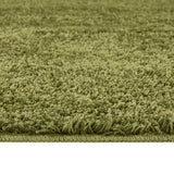 Washable Olive Green Shaggy Rug by The Rugs