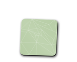 Shadowbright Light Green Contemporary Lines Coasters, Table Mat 9cm x 9cm