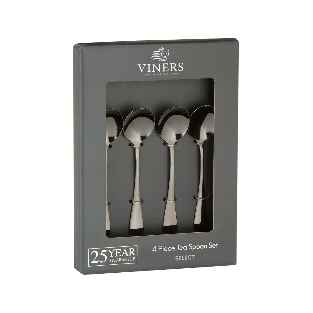 Viners Select Stainless Steel Grey Tea Spoon Set Giftbox , 4pcs