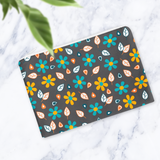 Shadowbright Grey/Turquoise Floral Makeup Bag - 24cm x 19cm
