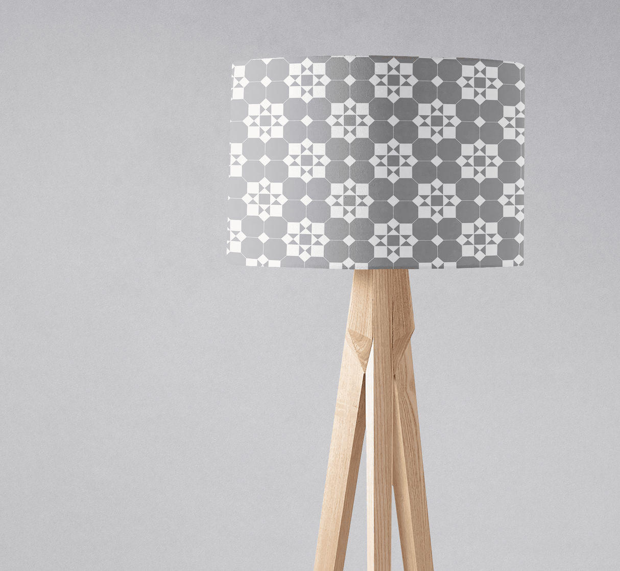 Shadowbright Grey and White Tiles Design Geometric Lampshade
