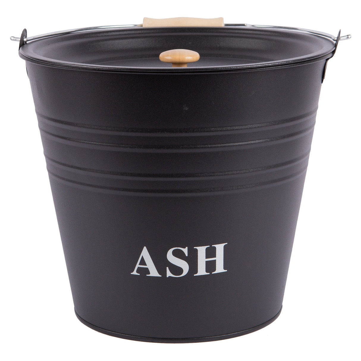 Rinkit Cast Iron Ash Bucket with Lid Black - 12L