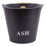 Rinkit Cast Iron Ash Bucket with Lid Black - 12L