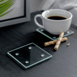Rinkit Round Glass Coasters – Pack of Six