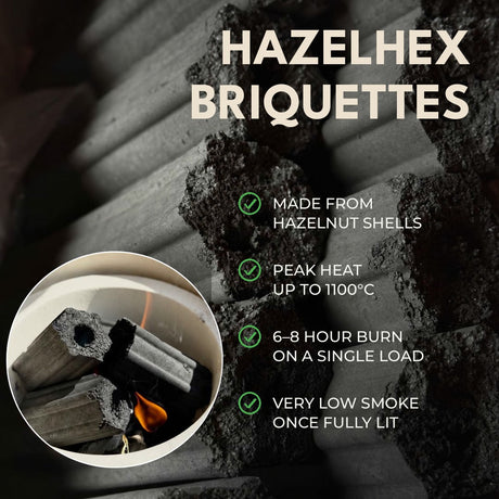 Globaltic HazelHex Briquettes - 10kg
